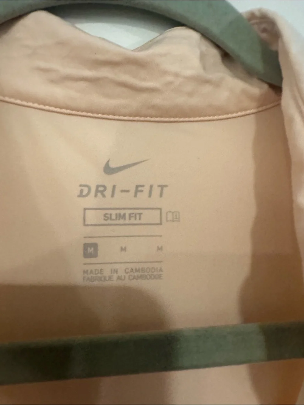 Nike Dri-FIT Light Peach Quarter-Zip Long Sleeve Top Medium ASG 2021